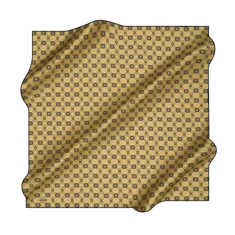 Aker Monogram Classic Silk Scarf #12