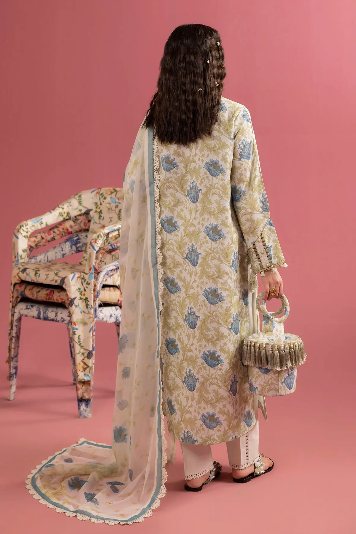 Alizeh Sheen Spring Prints Lawn – TESORO- 3PC SUIT
