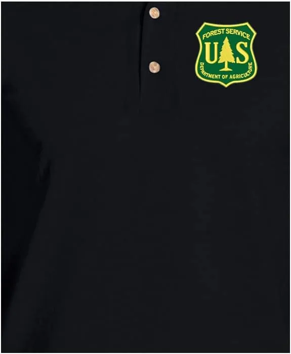 ALLNTRENDS Men's Polo T Shirt Forest Service Embroidered USDA National US Tee