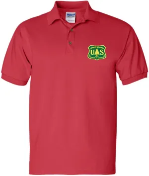 ALLNTRENDS Men's Polo T Shirt Forest Service Embroidered USDA National US Tee
