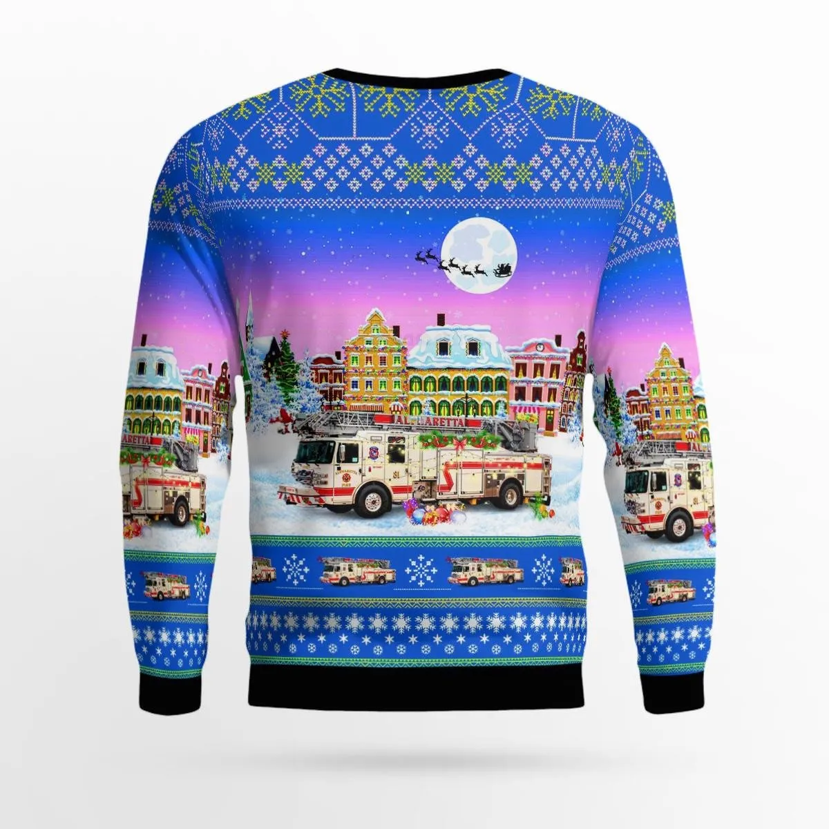 Alpharetta, Georgia, Alpharetta Fire Department All Over Printed Ugly Christmas Sweater