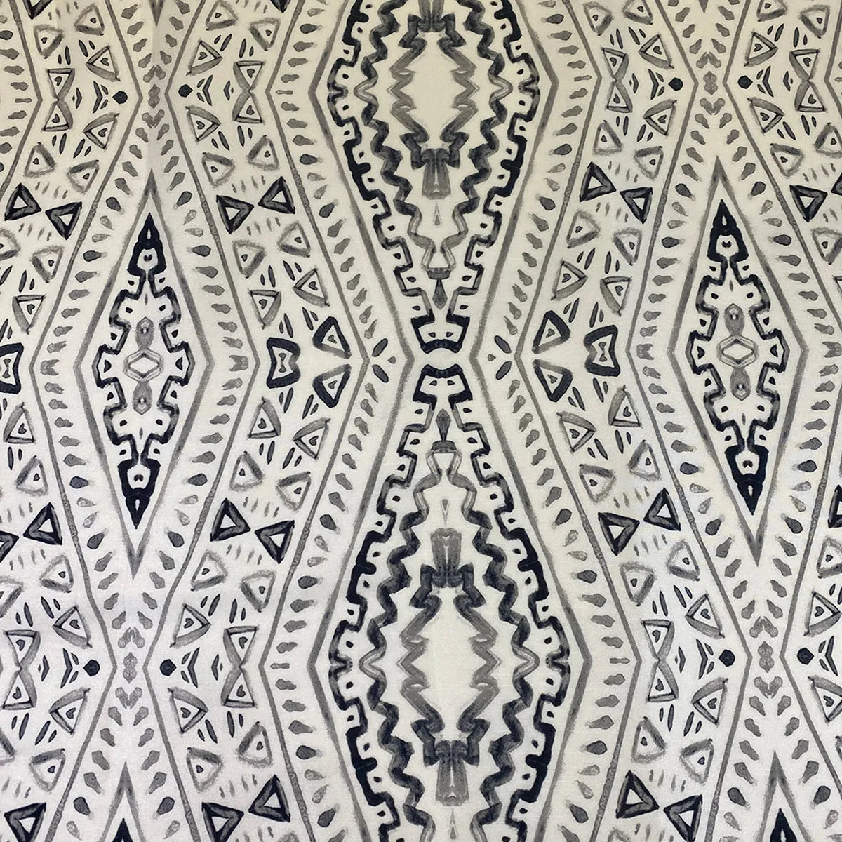 Aztec Print (Dupioni) Table Runner in Steel Blue