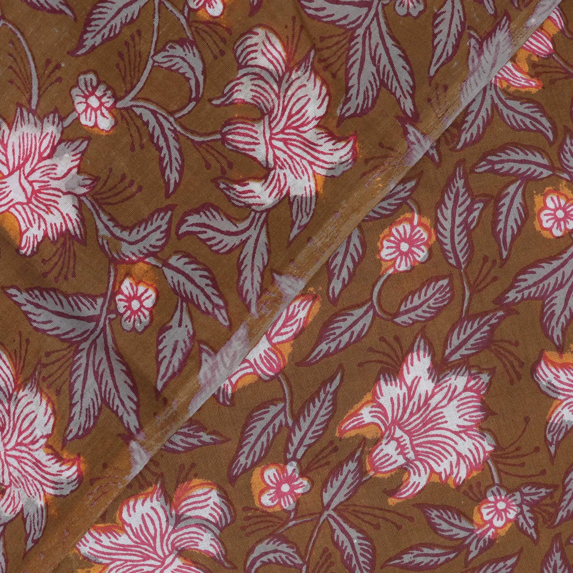 Block Printed Organic Cotton Fabric