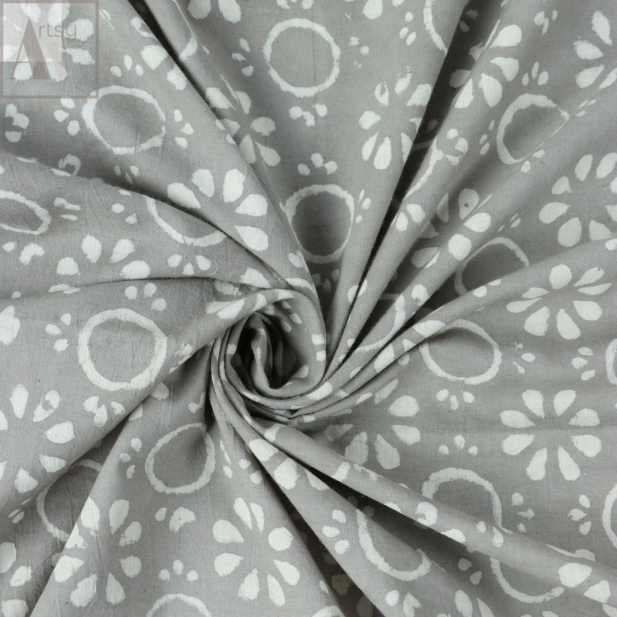 Block Printed Voile Soft Cotton Fabric