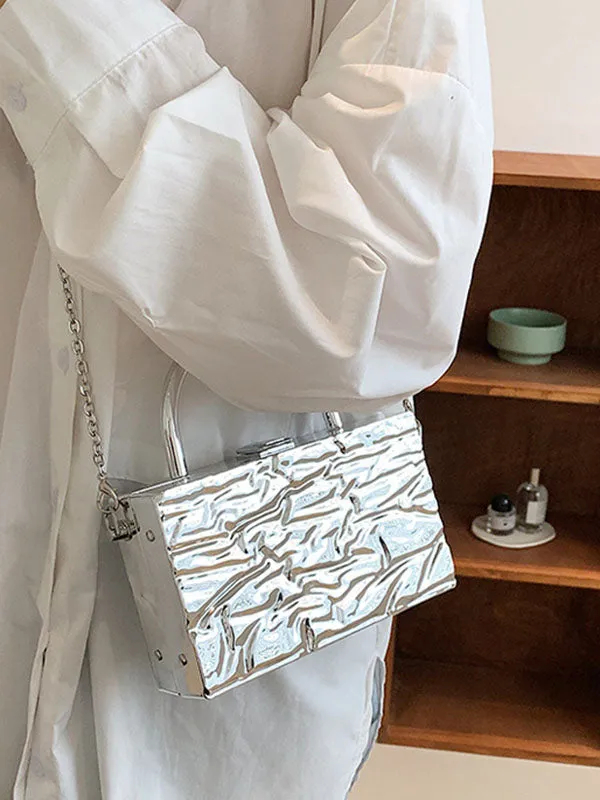 Chains Solid Color Crossbody Bags Handbags