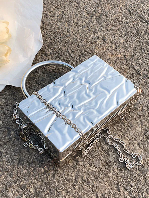 Chains Solid Color Crossbody Bags Handbags