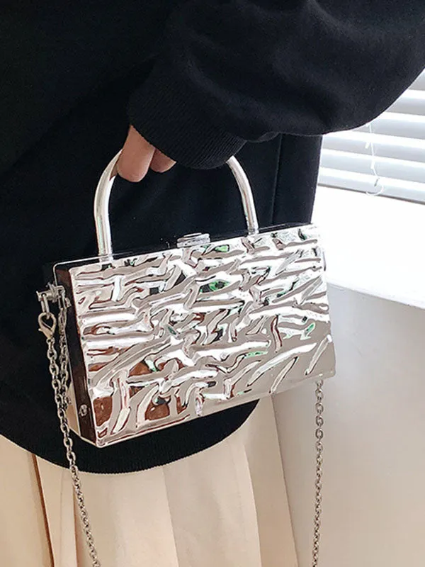 Chains Solid Color Crossbody Bags Handbags
