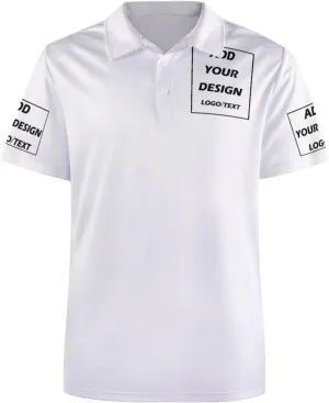 Custom Polo Shirts for Men Design Your Own Text Logo Embroidered Print Personalized Polo Shirt
