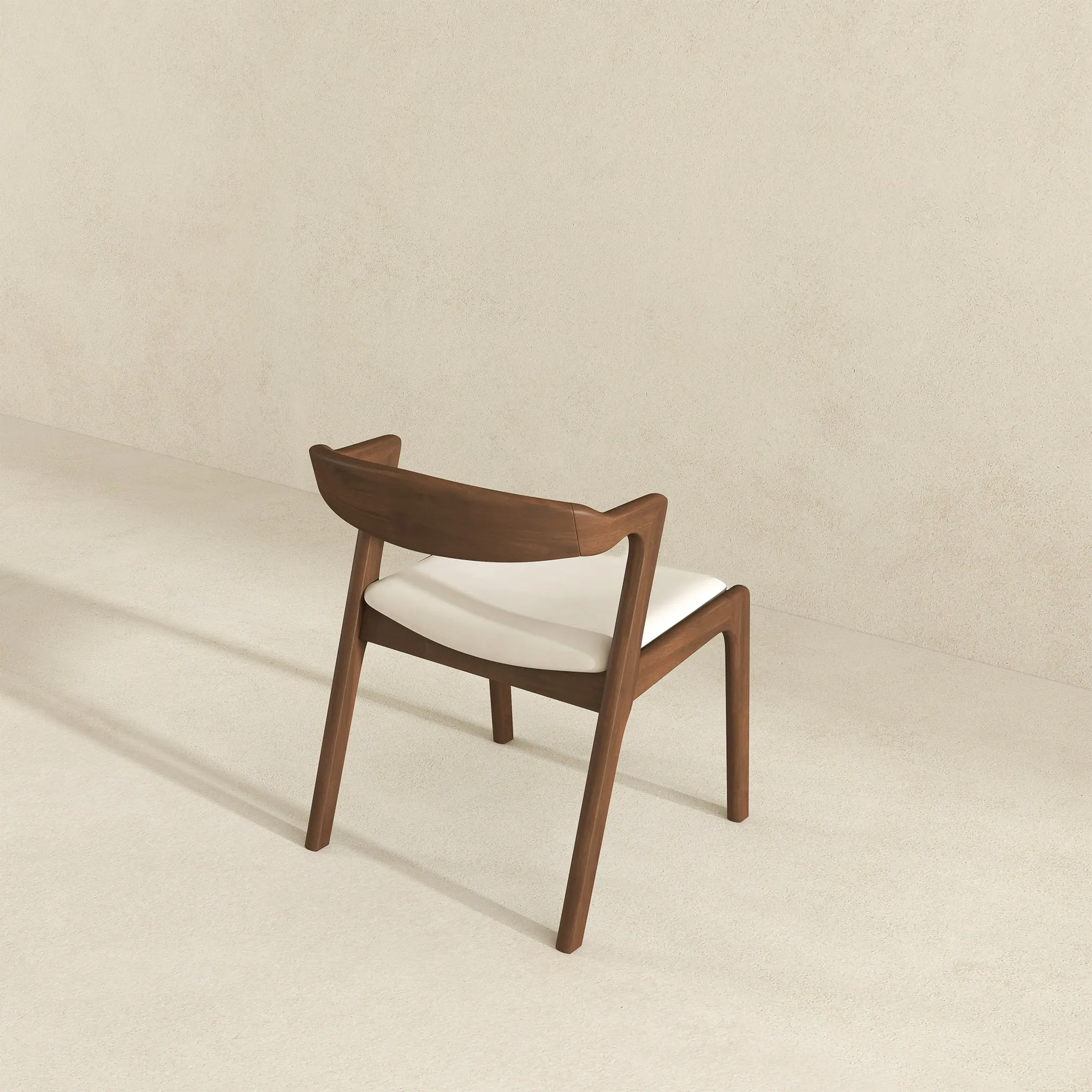 Dakota  Solid Wood Cream Velvet Dining Chair (Set Of 2)