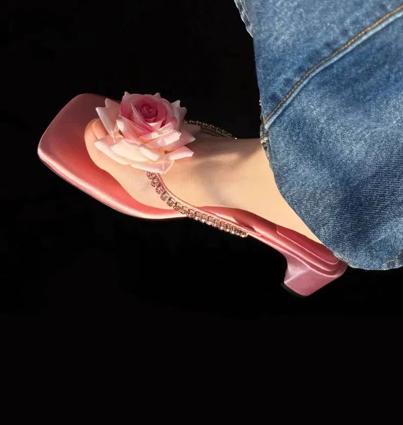 Dixie Floral Sandals in Pink