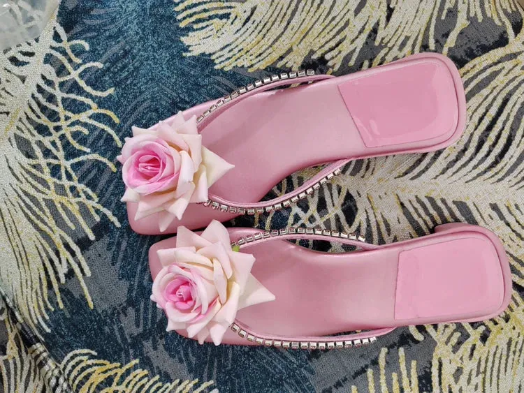 Dixie Floral Sandals in Pink