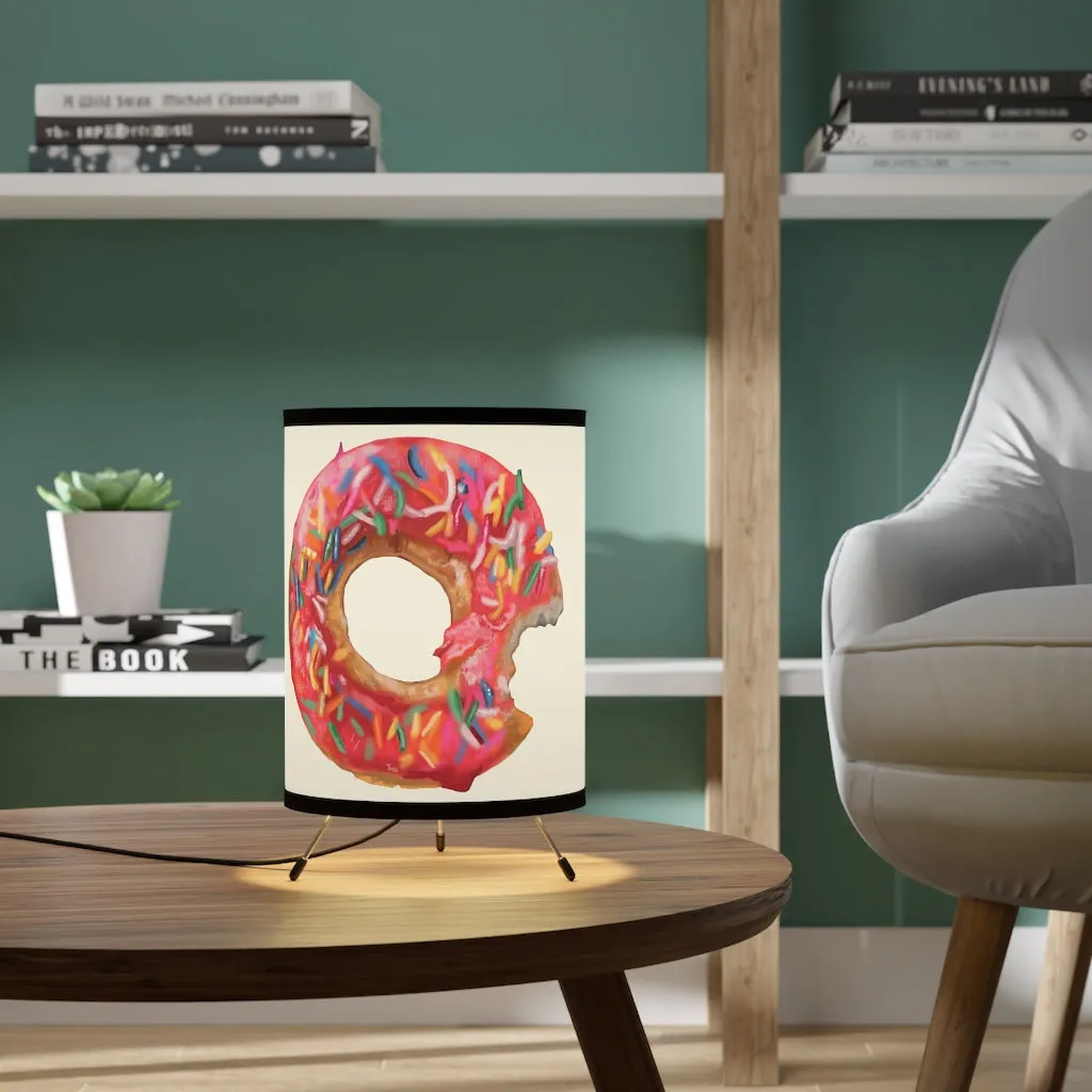Donut Tripod Lamp with High-Res Printed Shade, US\CA plug