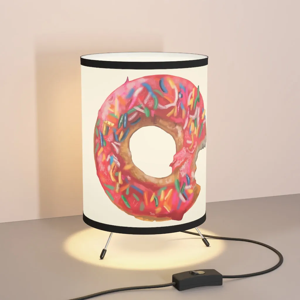 Donut Tripod Lamp with High-Res Printed Shade, US\CA plug
