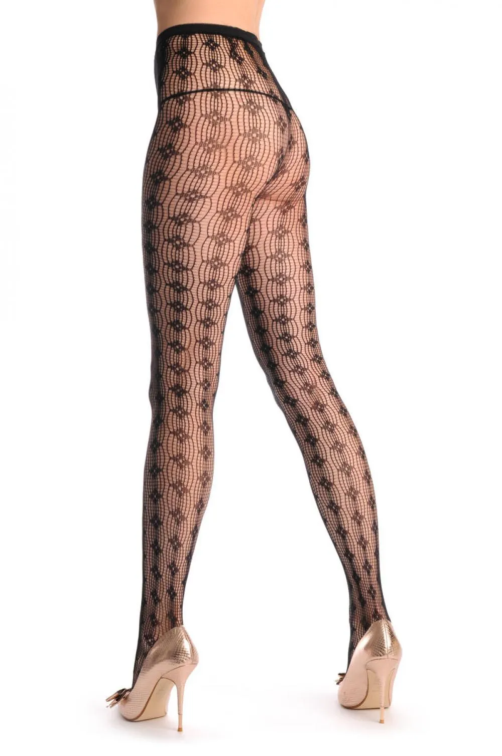 Eight Lines Stripes With Black Rectangles Fishnet