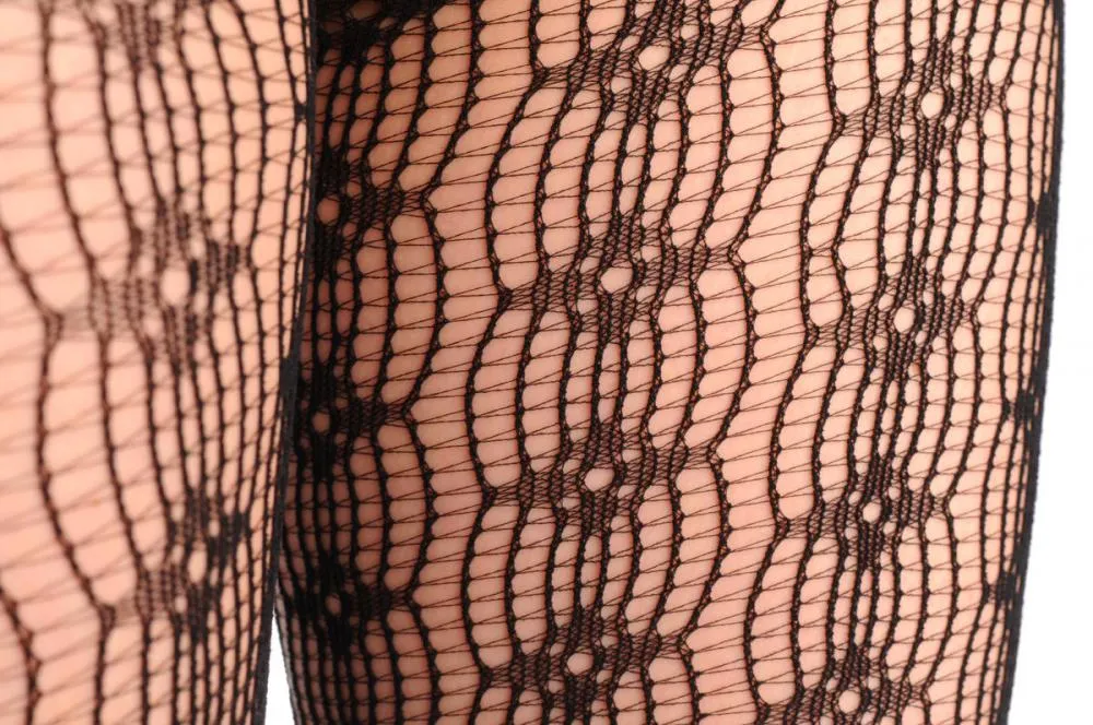 Eight Lines Stripes With Black Rectangles Fishnet