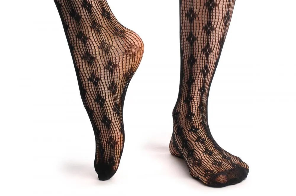 Eight Lines Stripes With Black Rectangles Fishnet
