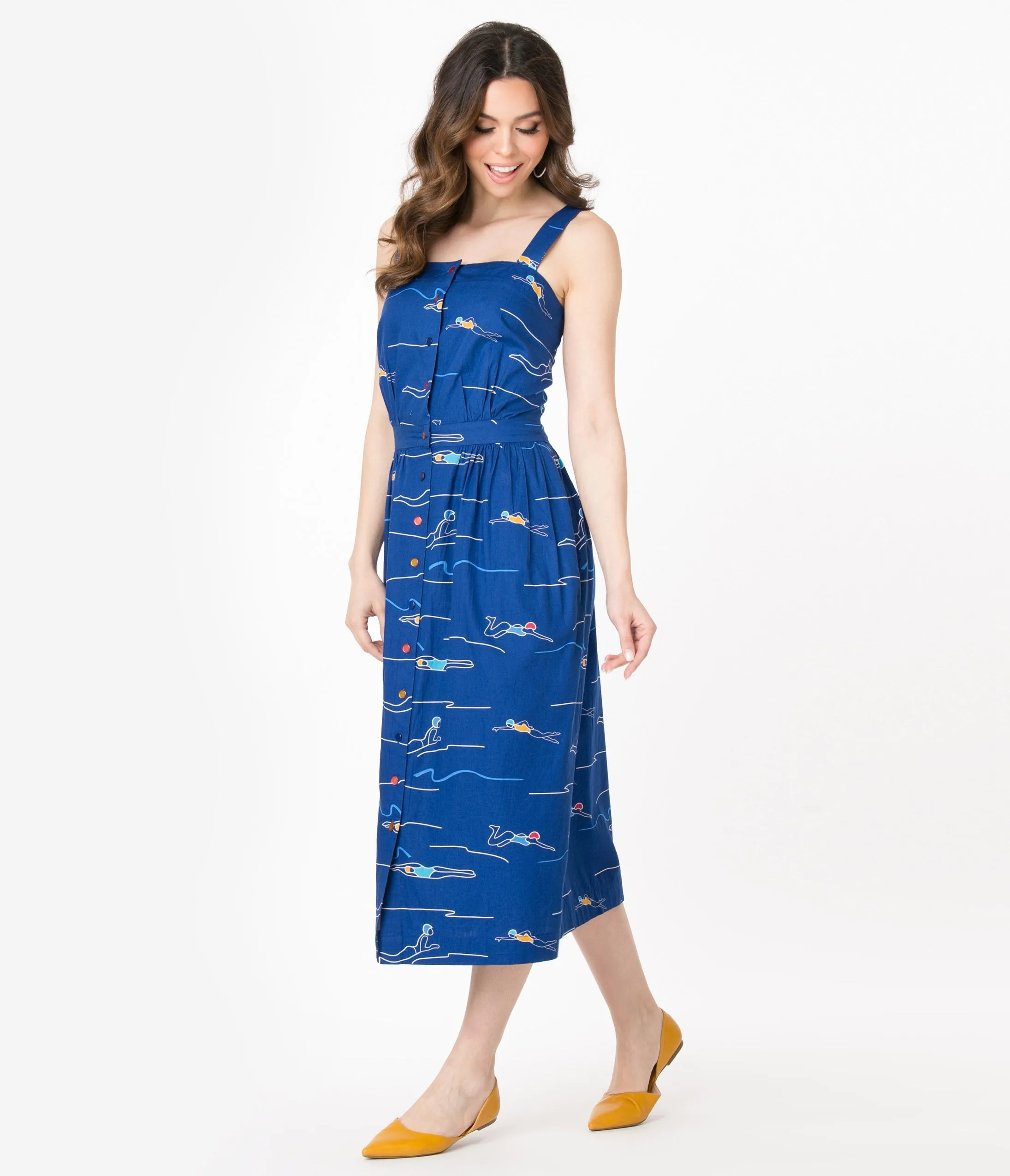 Emily & Fin Blue Divers Print Liana Sundress