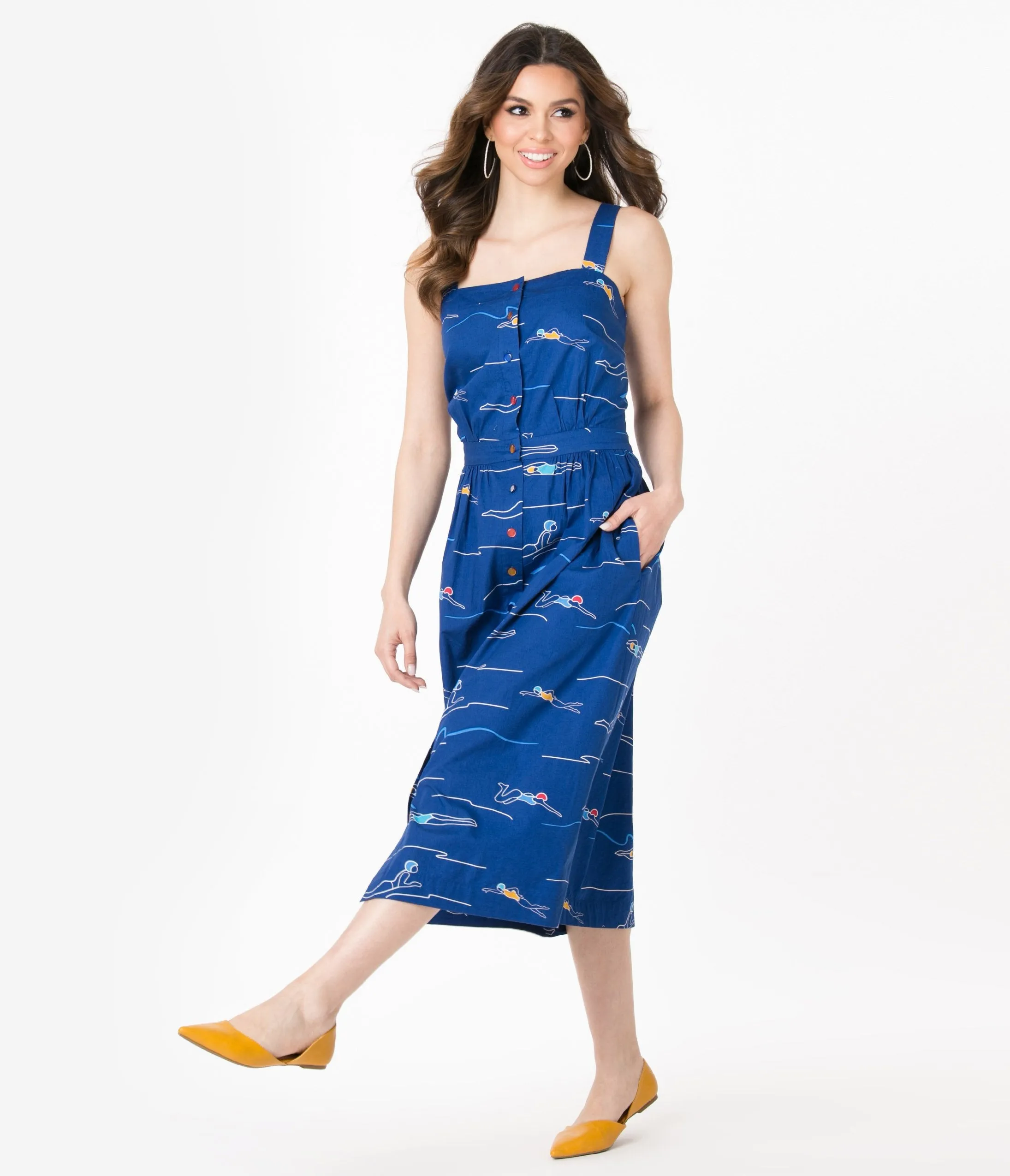 Emily & Fin Blue Divers Print Liana Sundress