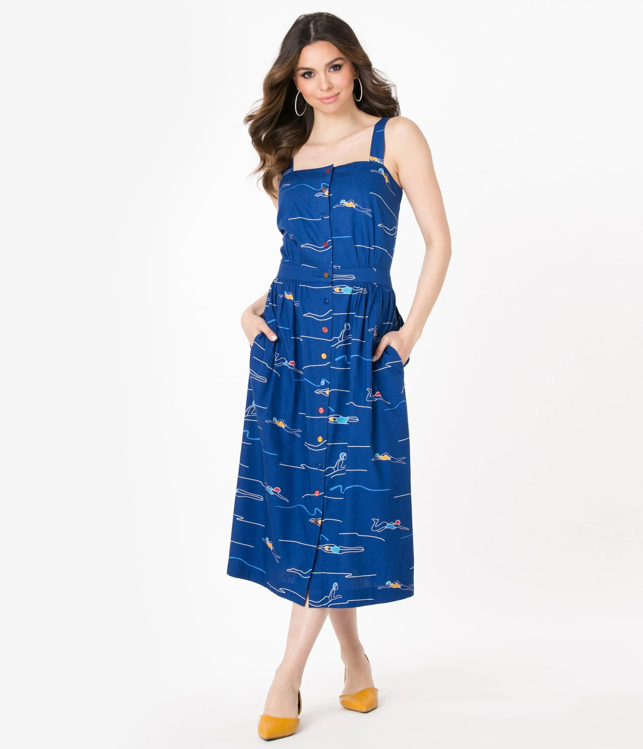 Emily & Fin Blue Divers Print Liana Sundress