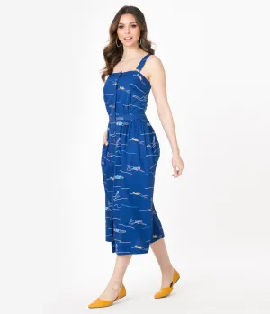 Emily & Fin Blue Divers Print Liana Sundress