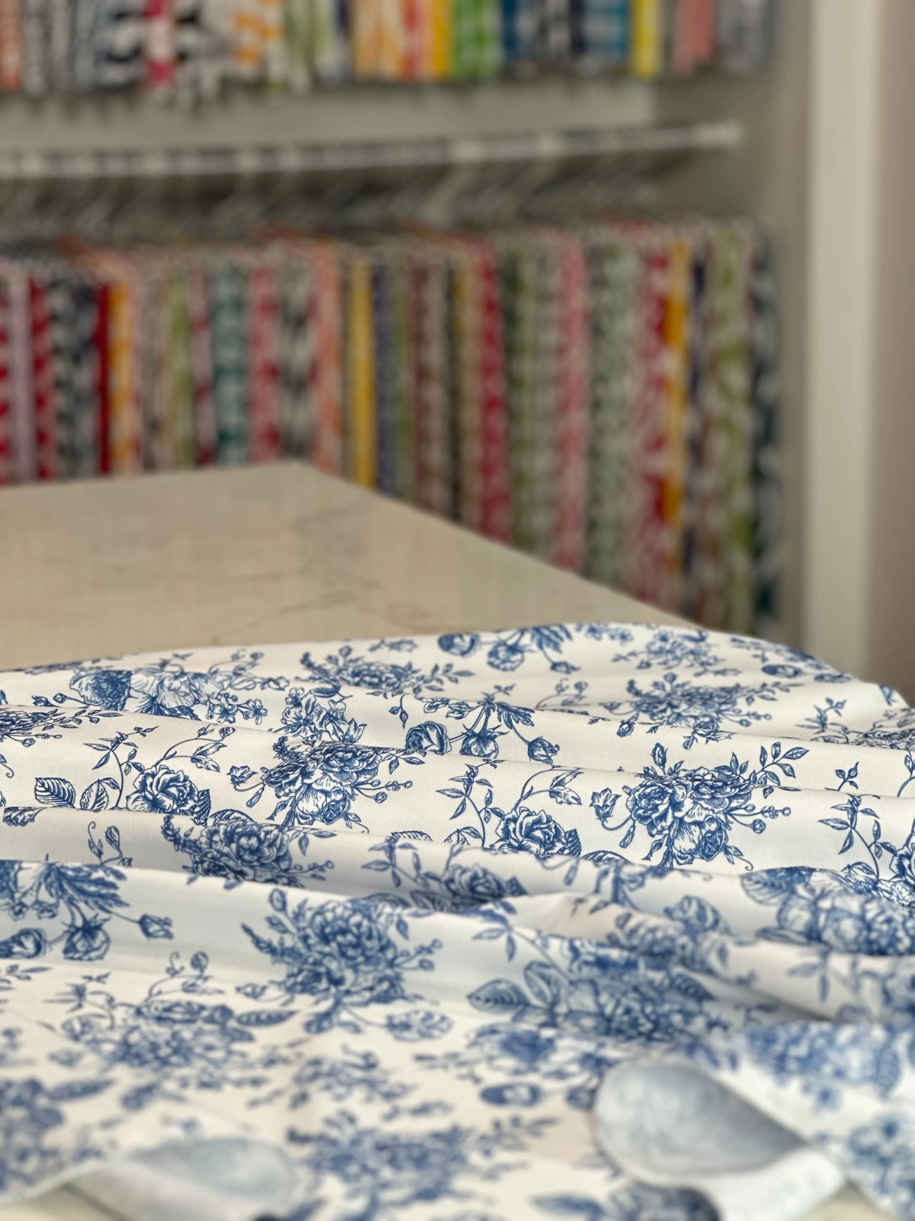 French Toile (Poly Print) Table Linen