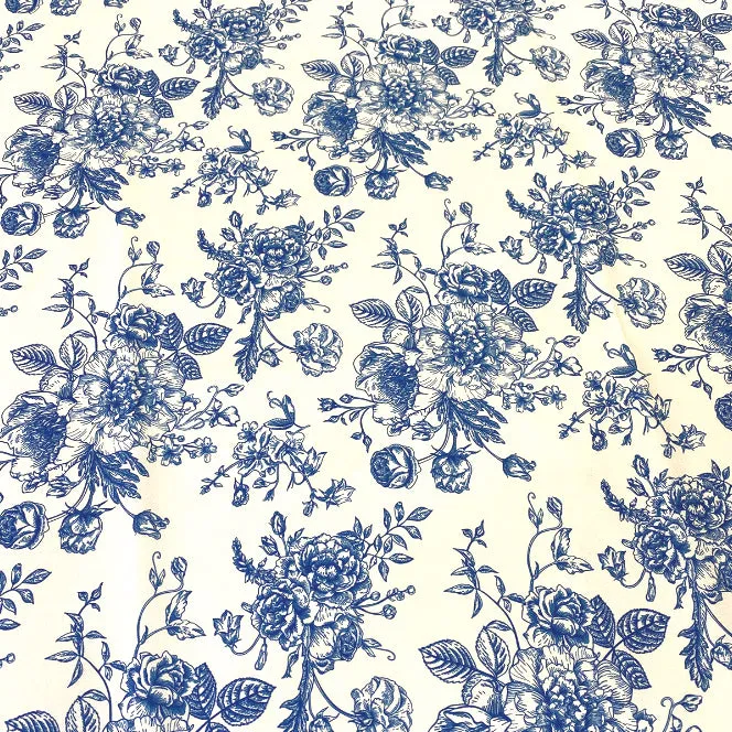 French Toile (Poly Print) Table Linen