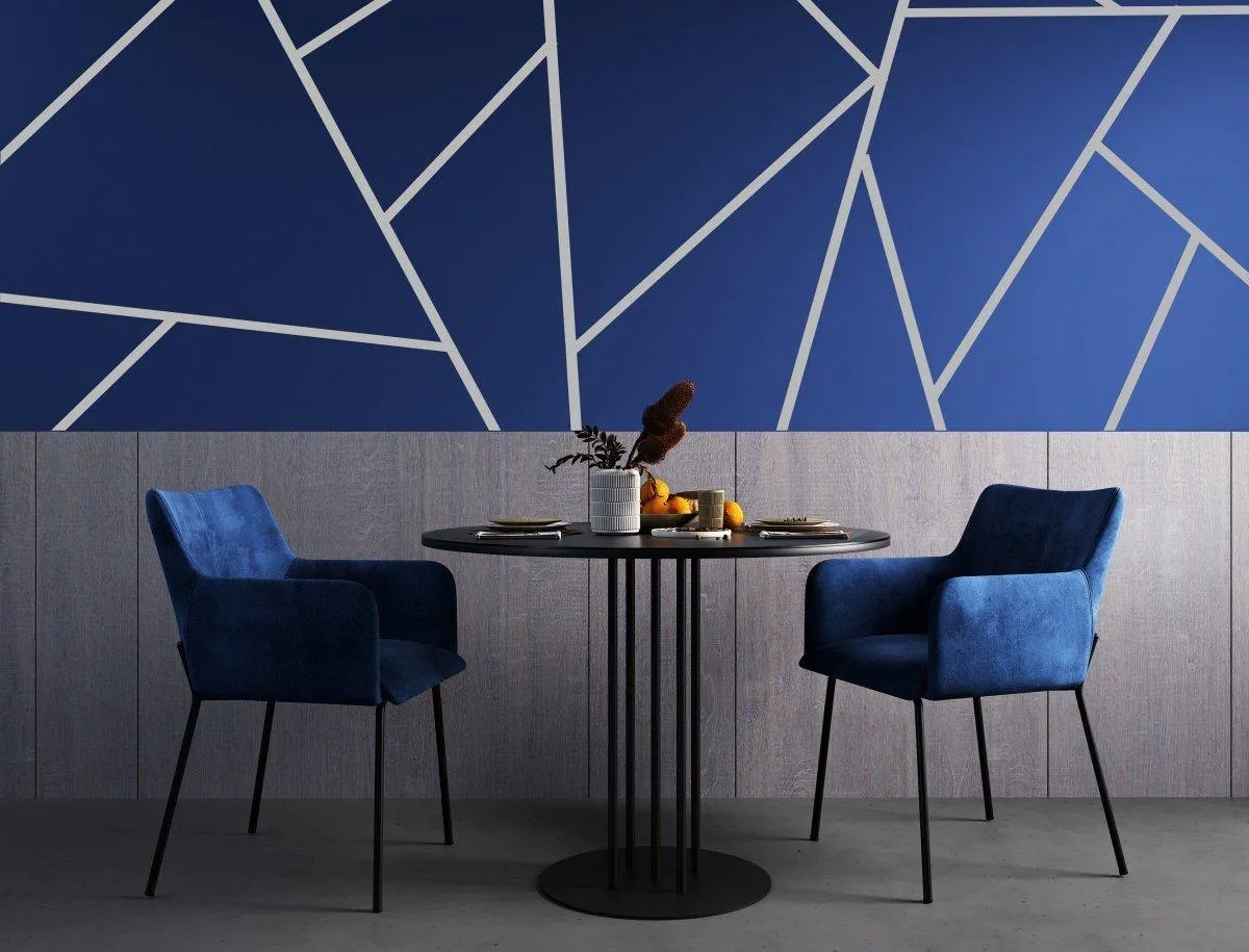 Geometric Wall Stickers, Elegant Gold Decal Design, Modern Wall Art
