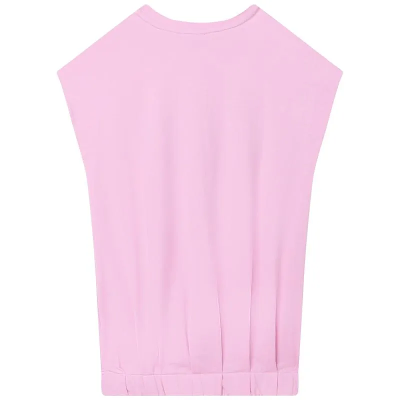 Girls Pink Sleevels Dress