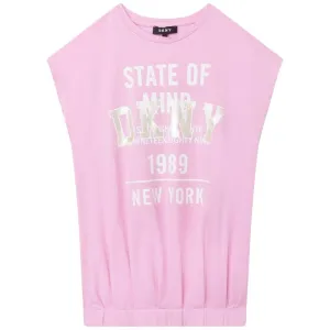 Girls Pink Sleevels Dress