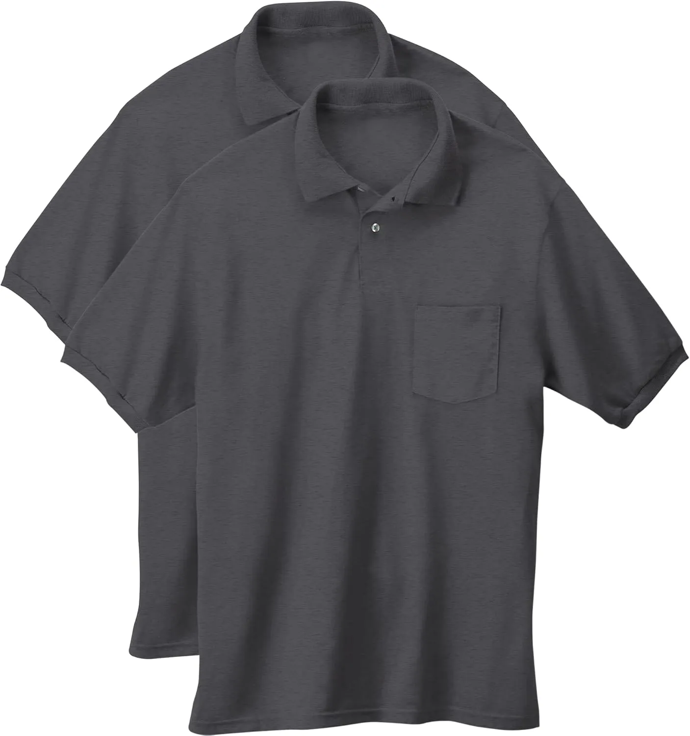 Hanes Men's Short-Sleeve Jersey Pocket Polo (Pack of 2)