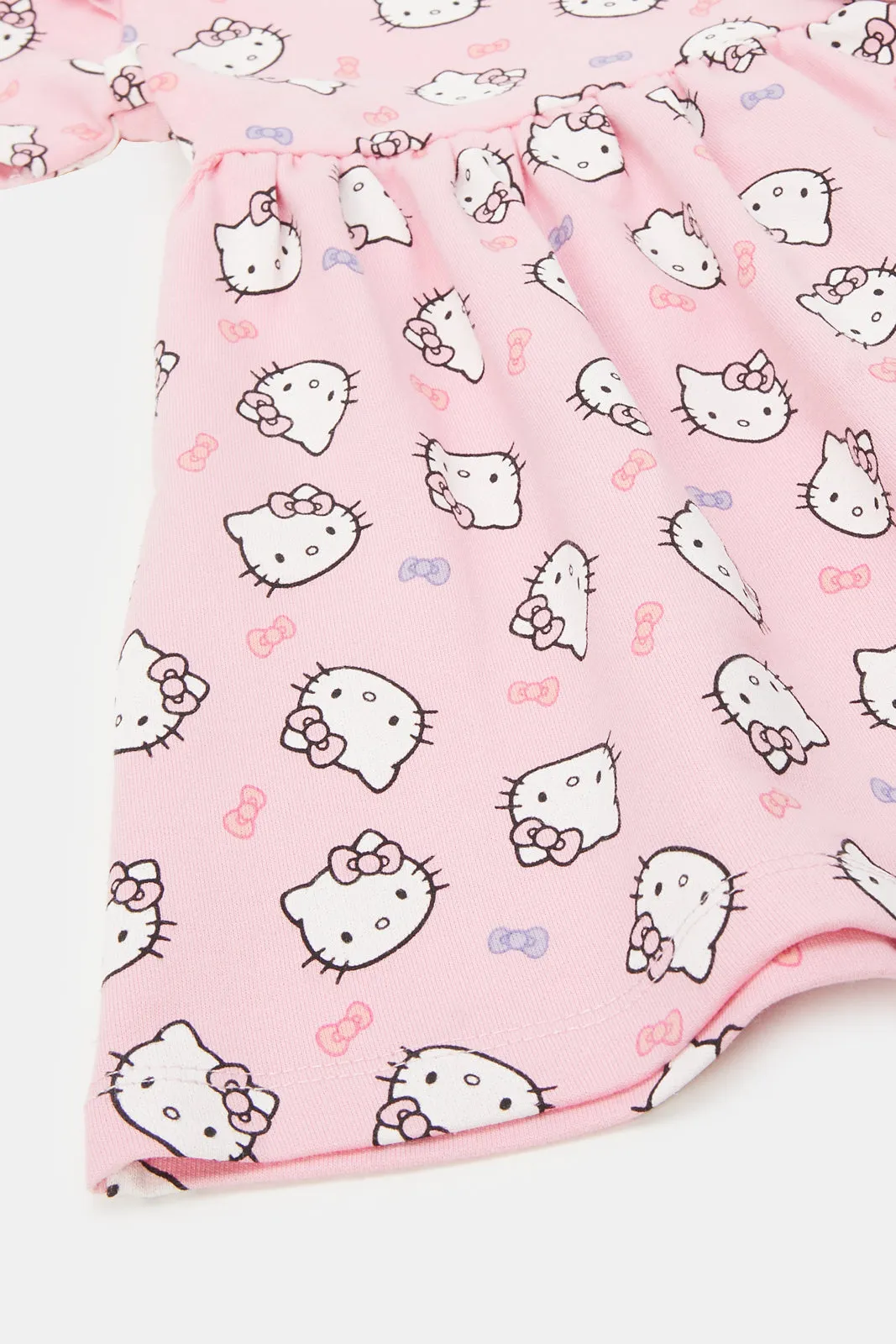 Infant Girls Pink Hello Kitty Print Dress