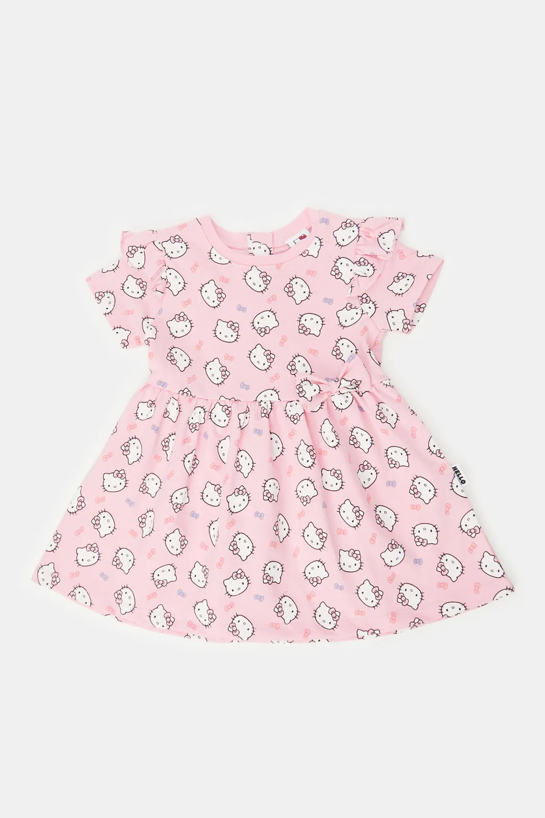 Infant Girls Pink Hello Kitty Print Dress