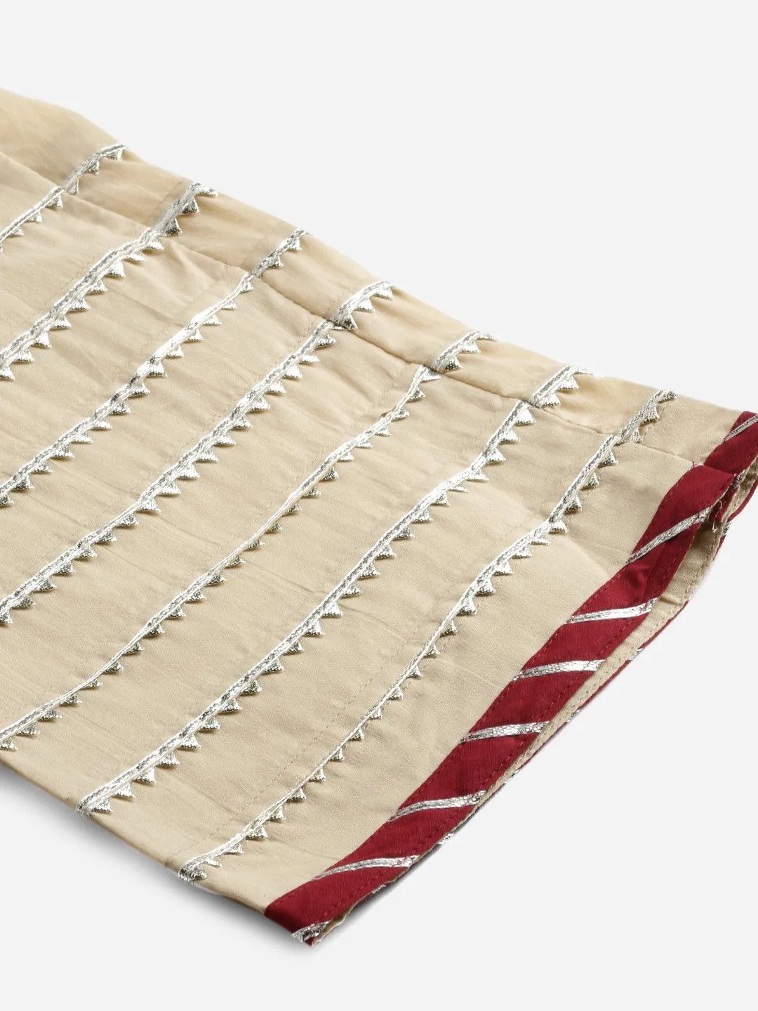 Jashvi Beige Color Cotton Straight Kurta Pant Set with Dupatta