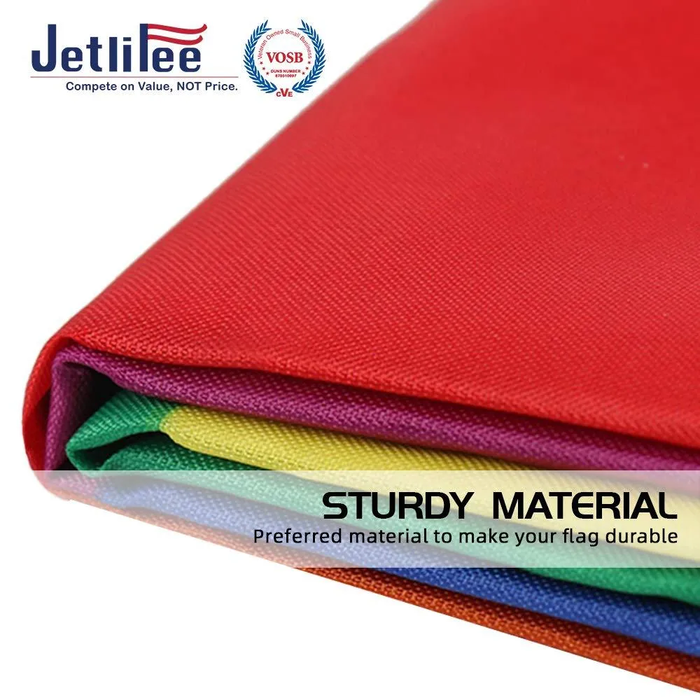 Jetlifee 3x5 FT Rainbow Flag Flags with Sturdy Brass Grommets