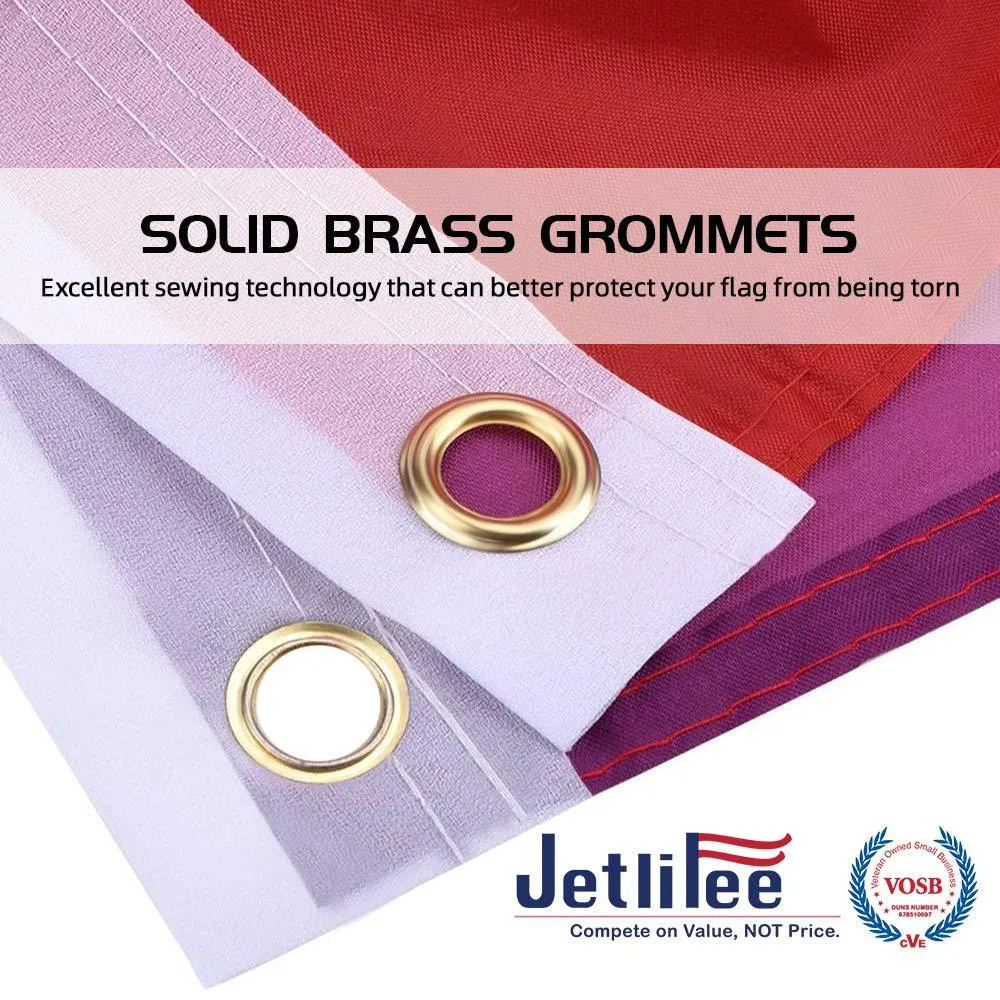 Jetlifee 3x5 FT Rainbow Flag Flags with Sturdy Brass Grommets