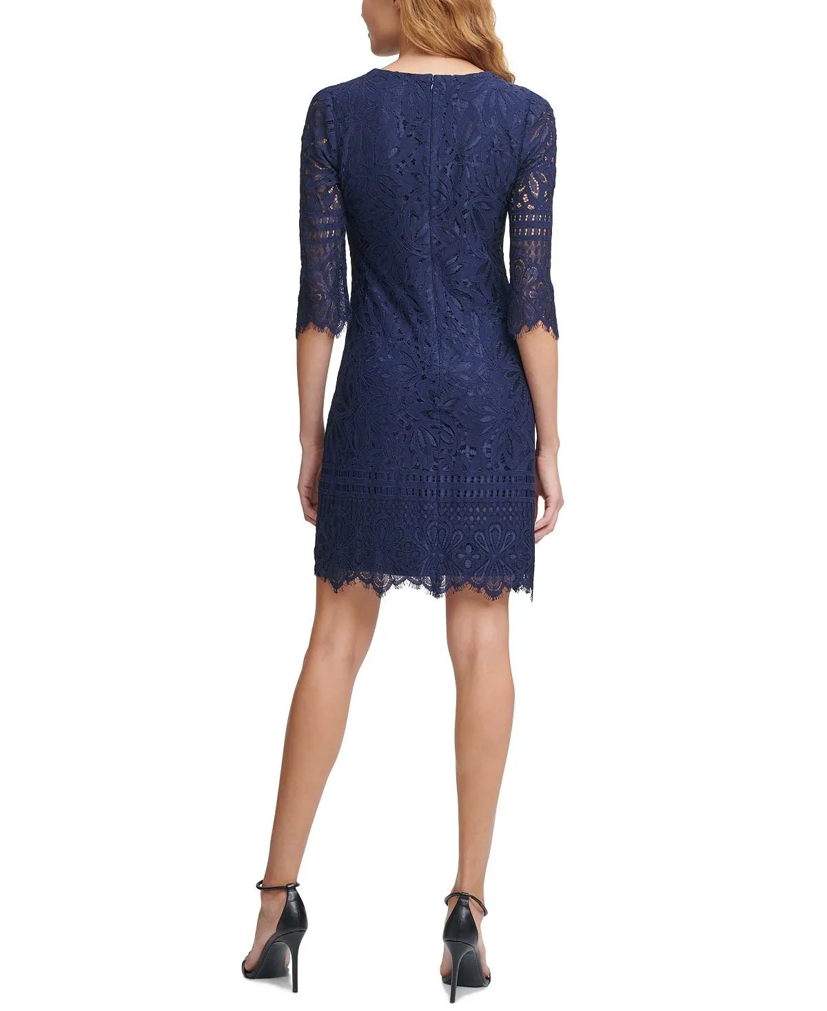 Kensie lace sheath dress, blue