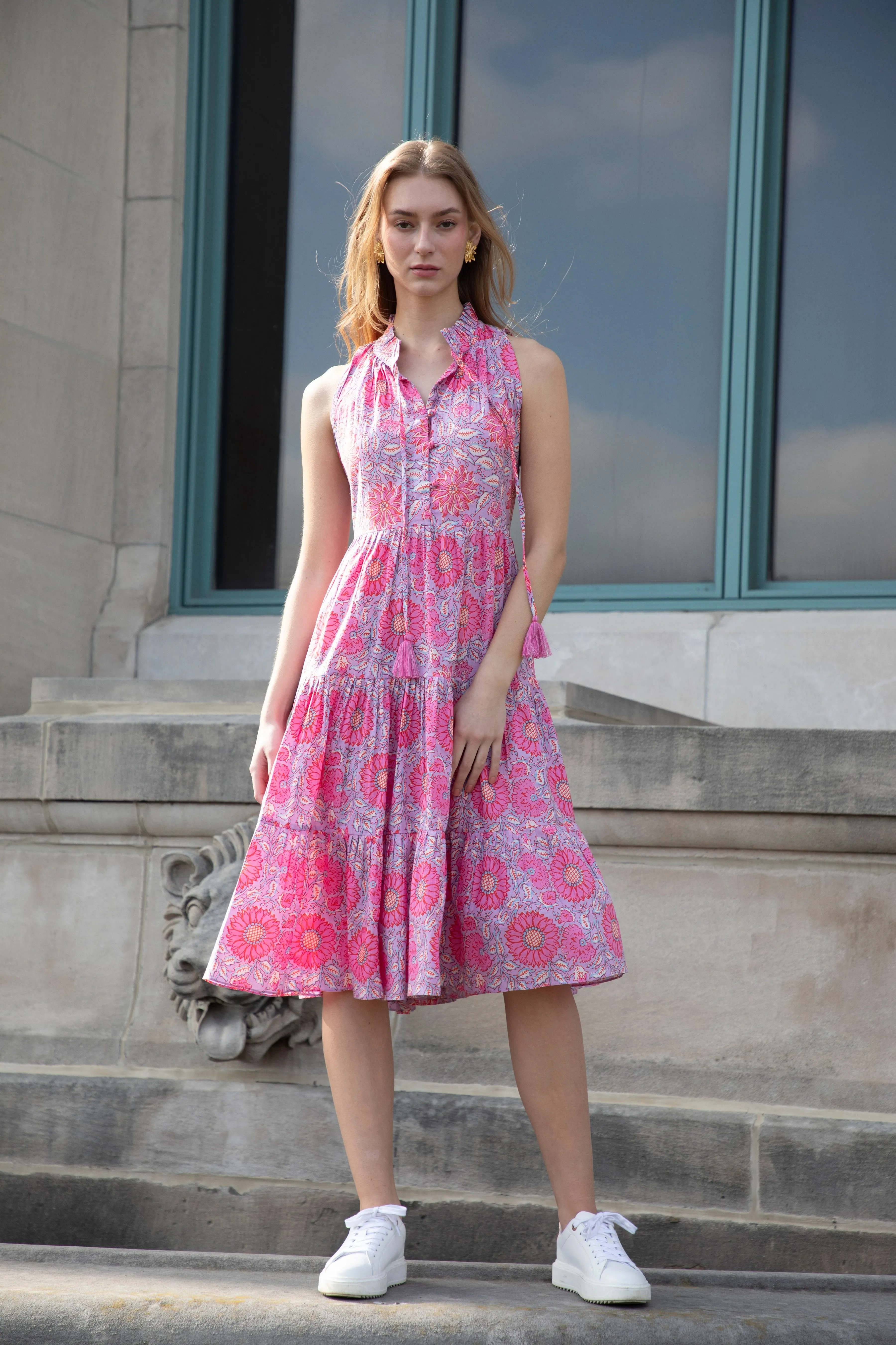 Melodie Sleeveless Cotton Midi Dress