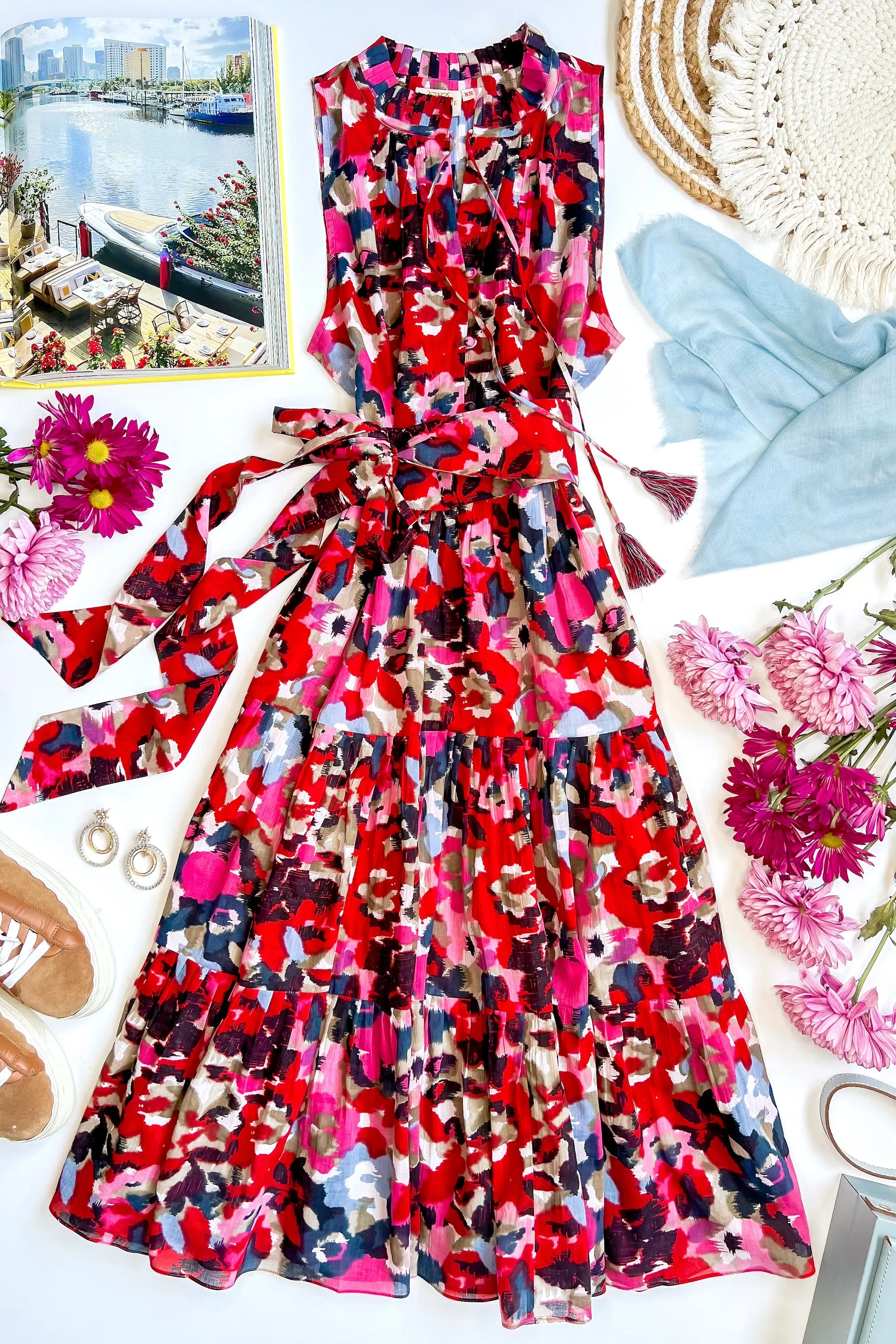 Melodie Sleeveless Cotton Midi Dress