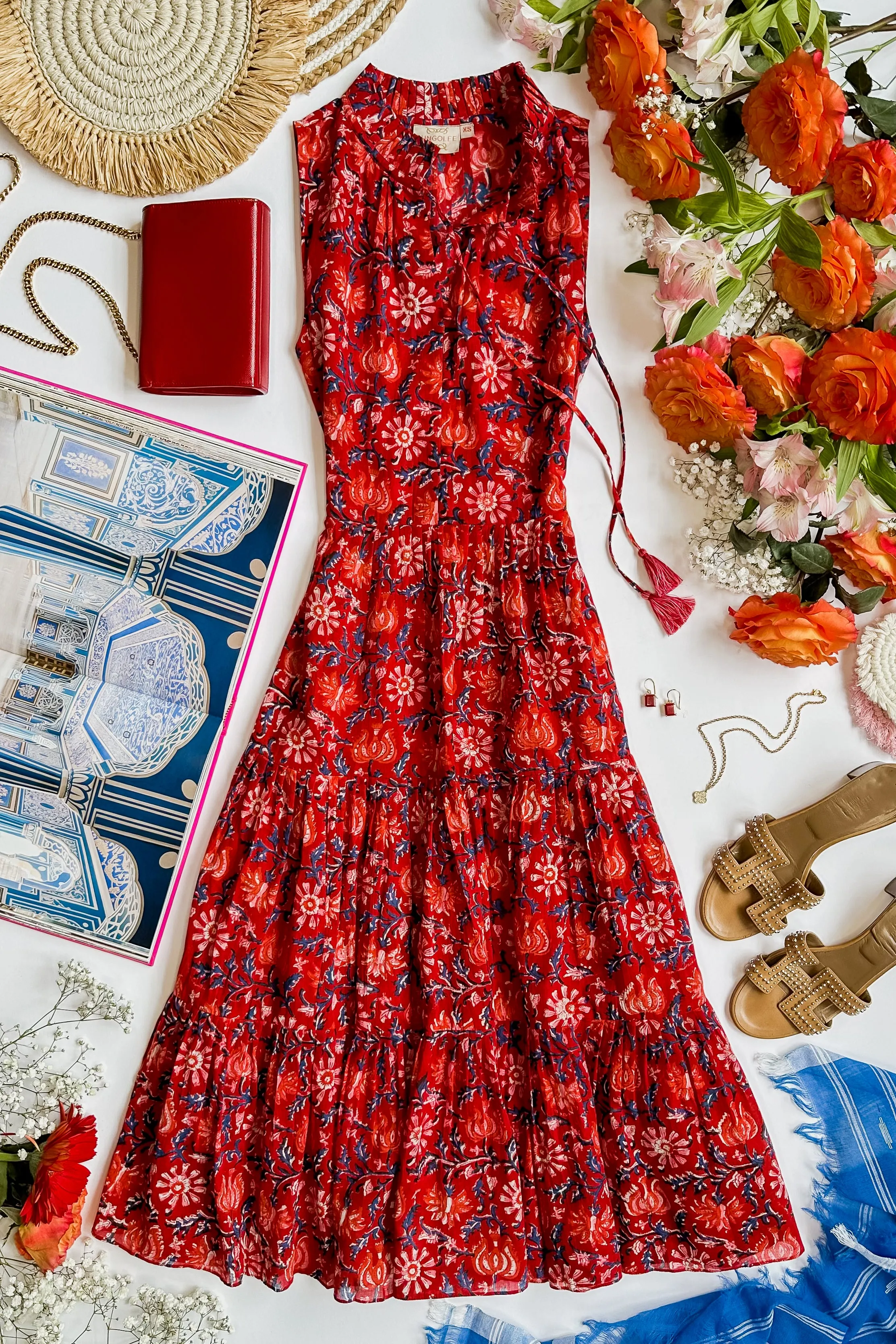 Melodie Sleeveless Cotton Midi Dress