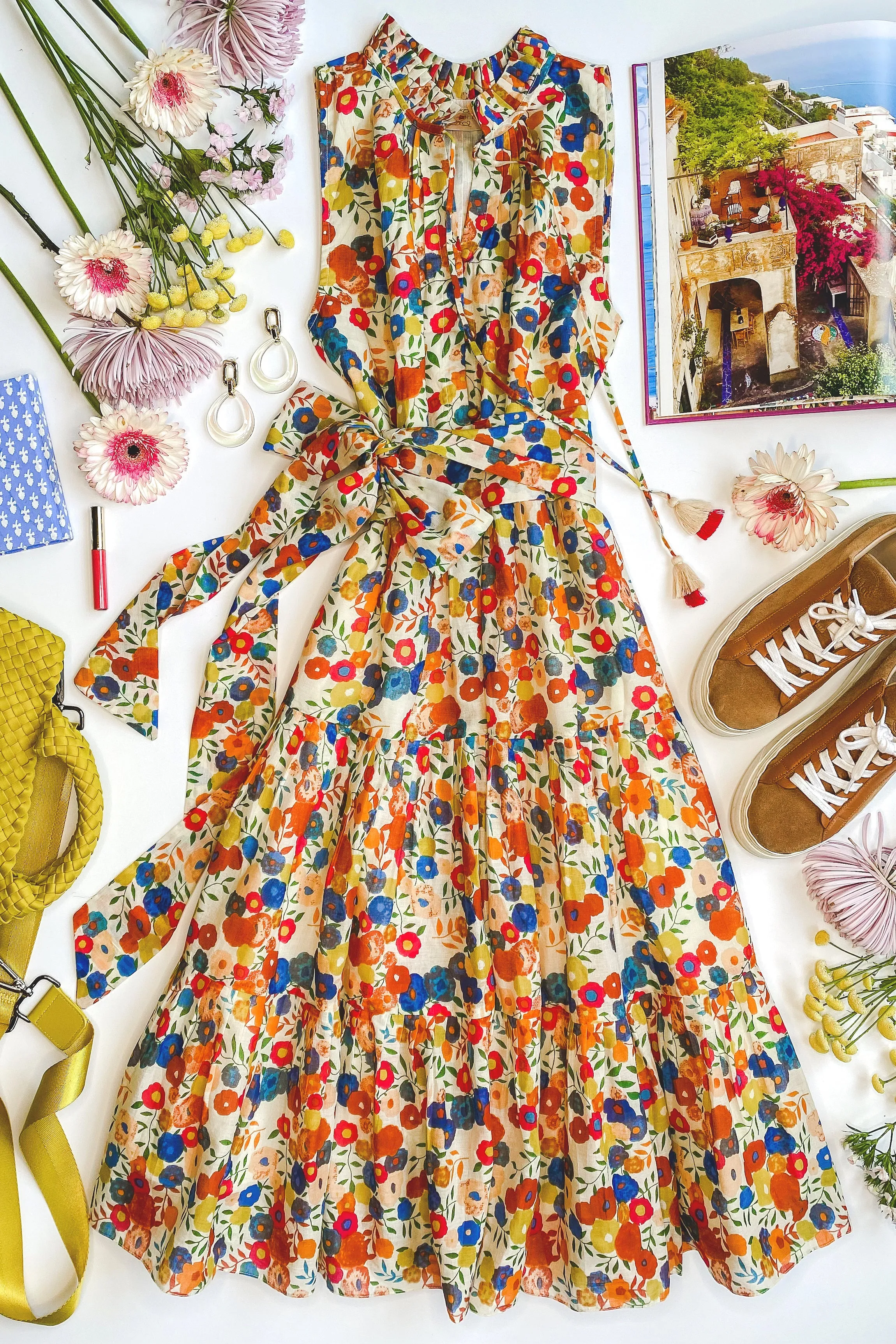 Melodie Sleeveless Cotton Midi Dress