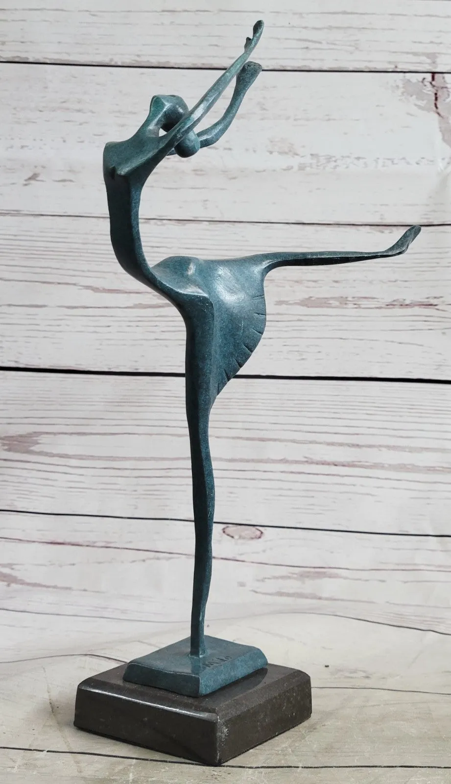 Milo`s Abstract Woman Sculpture: Handmade Bronze Art with Special Patina - Fine Art Collectible