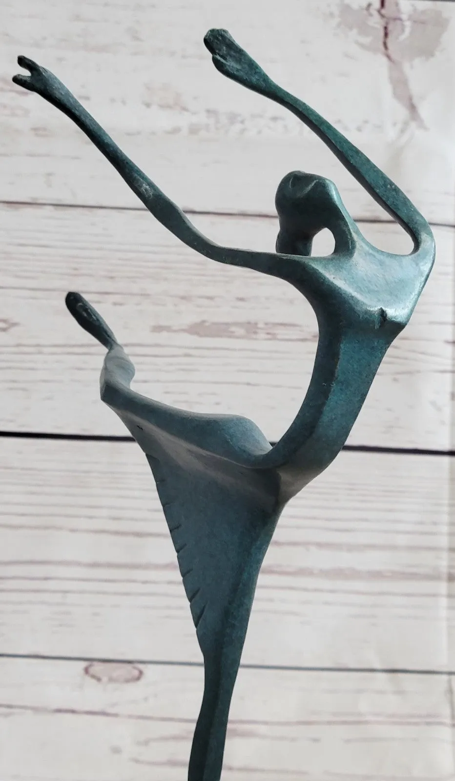 Milo`s Abstract Woman Sculpture: Handmade Bronze Art with Special Patina - Fine Art Collectible