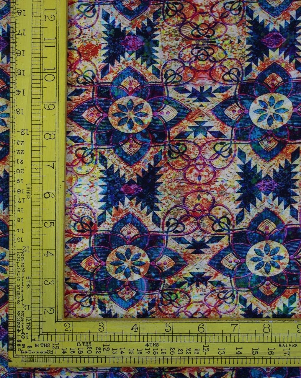 Multicolor Floral Design Polyester Crepe  Digital Printed Fabric