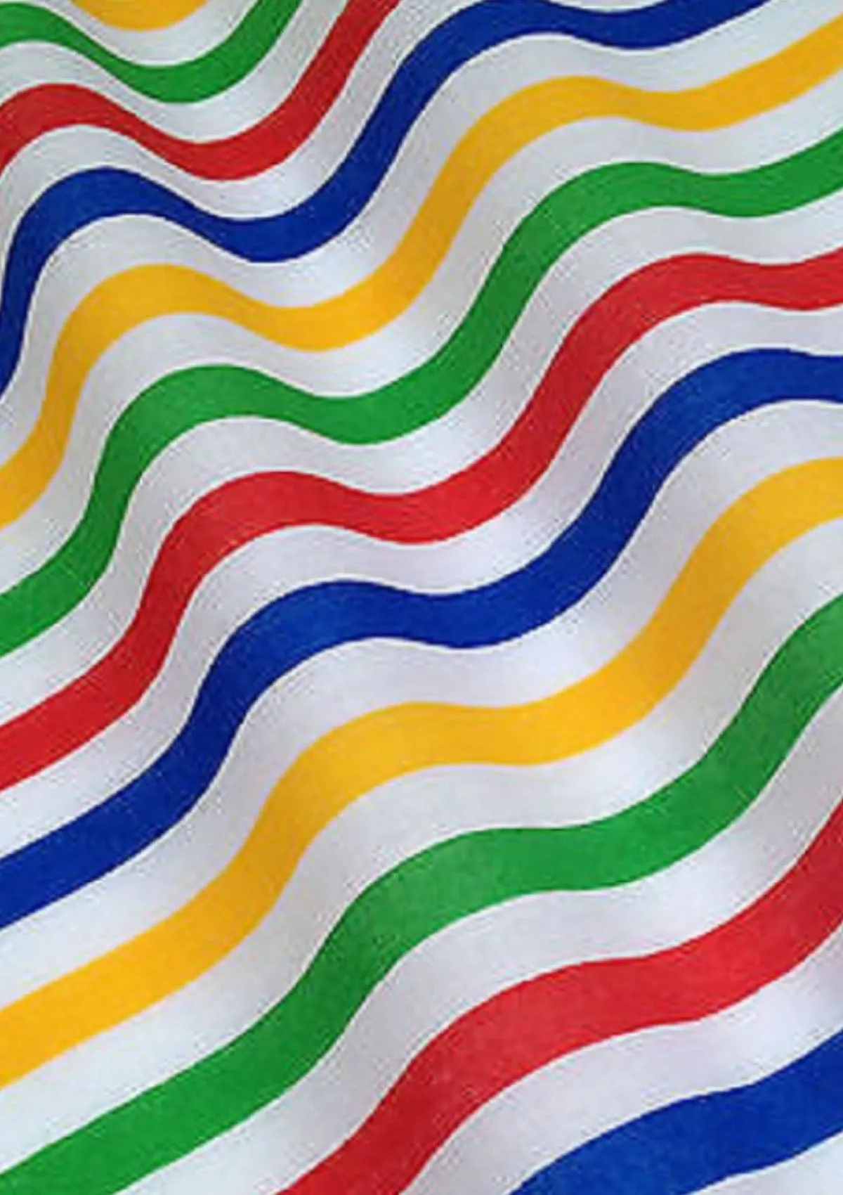 Multicoloured Stripes Polycotton Print Fabric Rainbow Horizontal Lines 45" D#173
