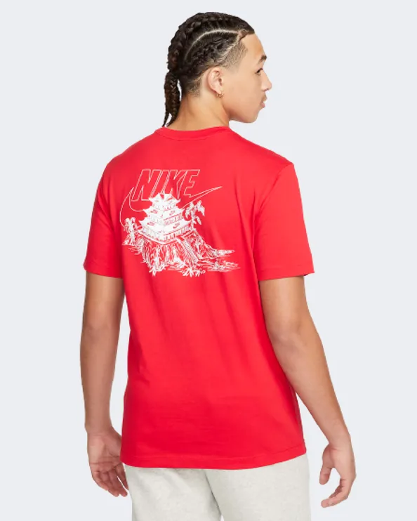 Nike Sportswera Silhouette Graphic Men Lifestyle T-Shirt Red