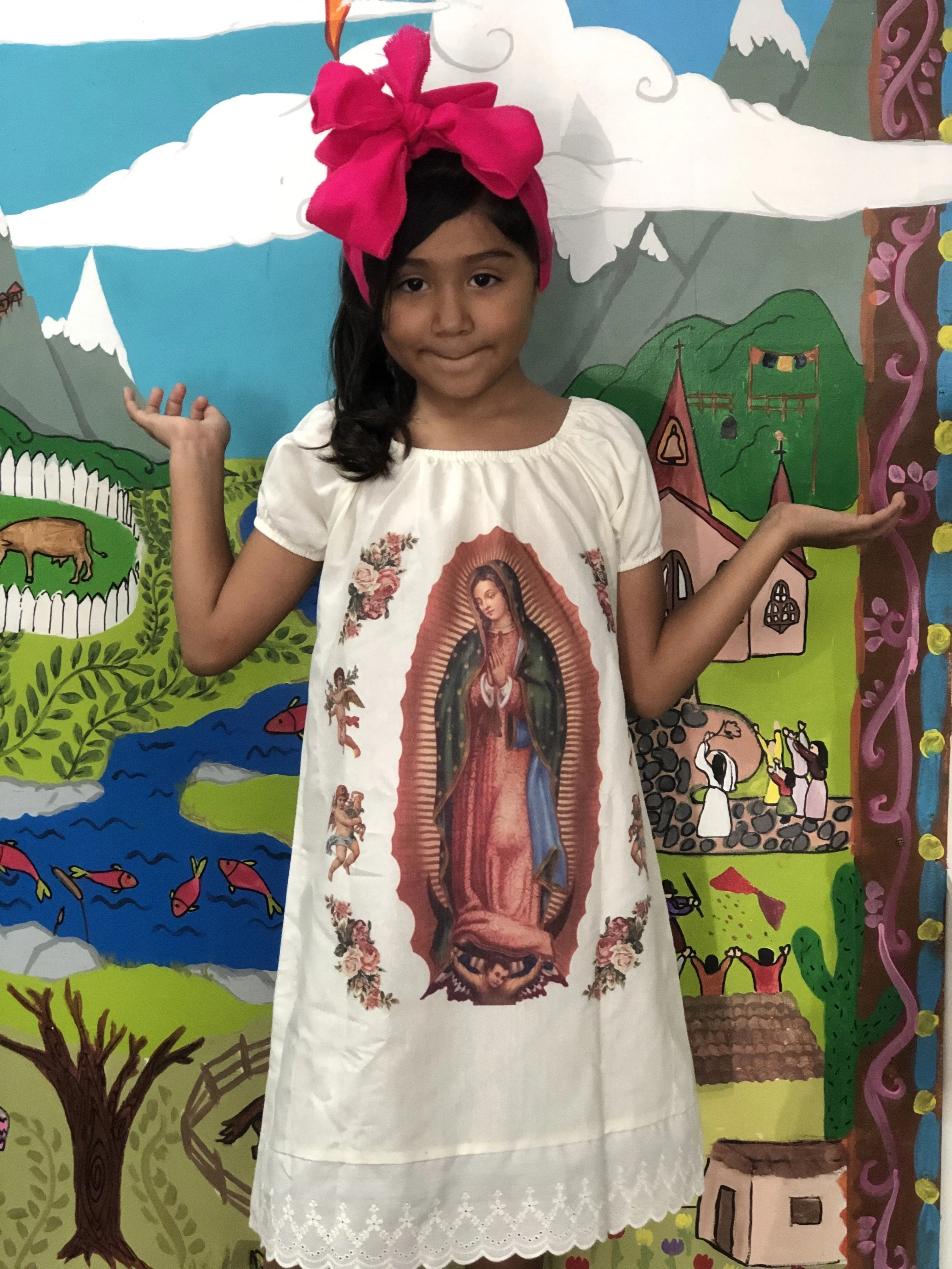 Our Lady of Guadalupe Girls Dress 2 Pc Set