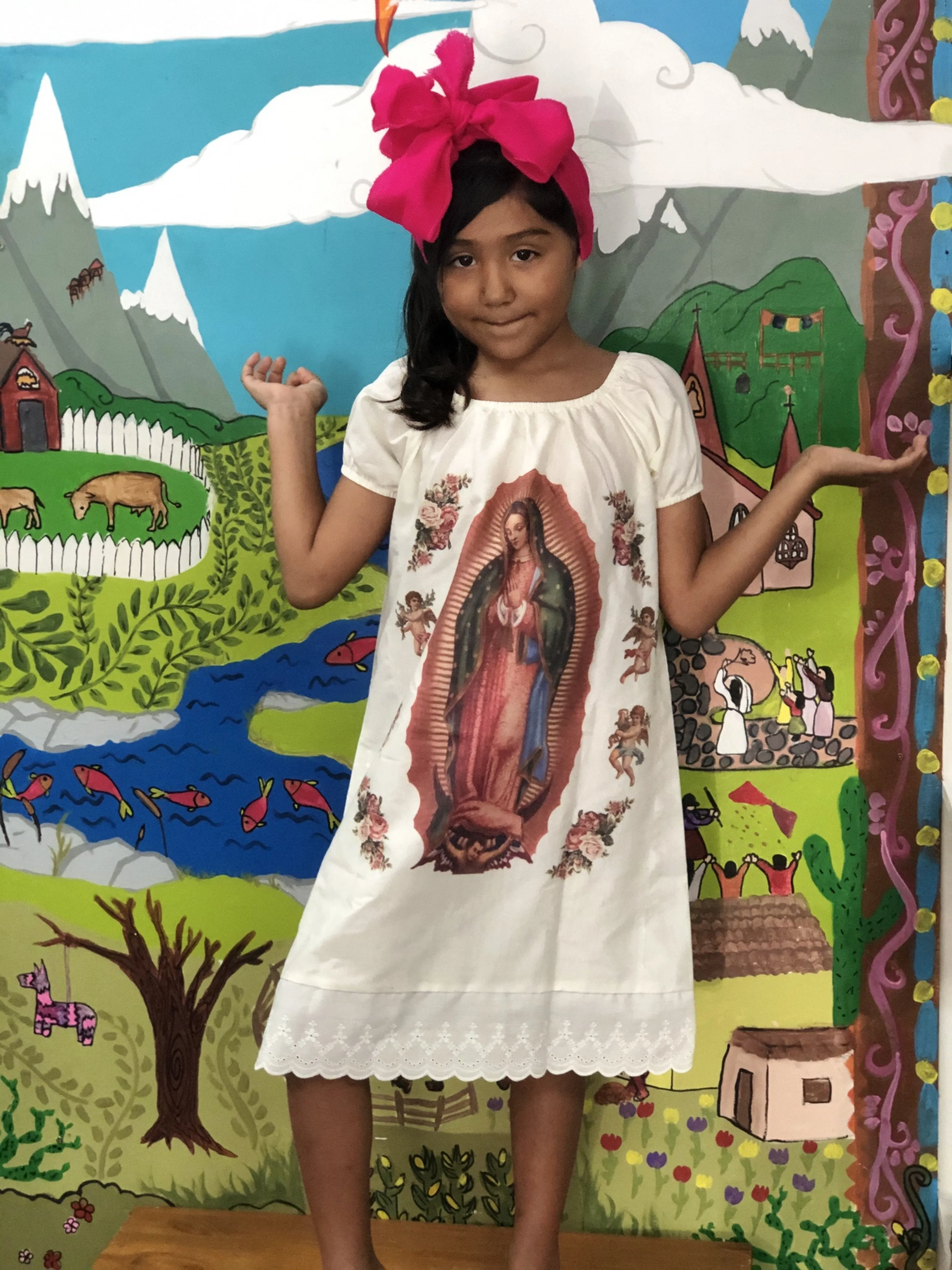 Our Lady of Guadalupe Girls Dress 2 Pc Set