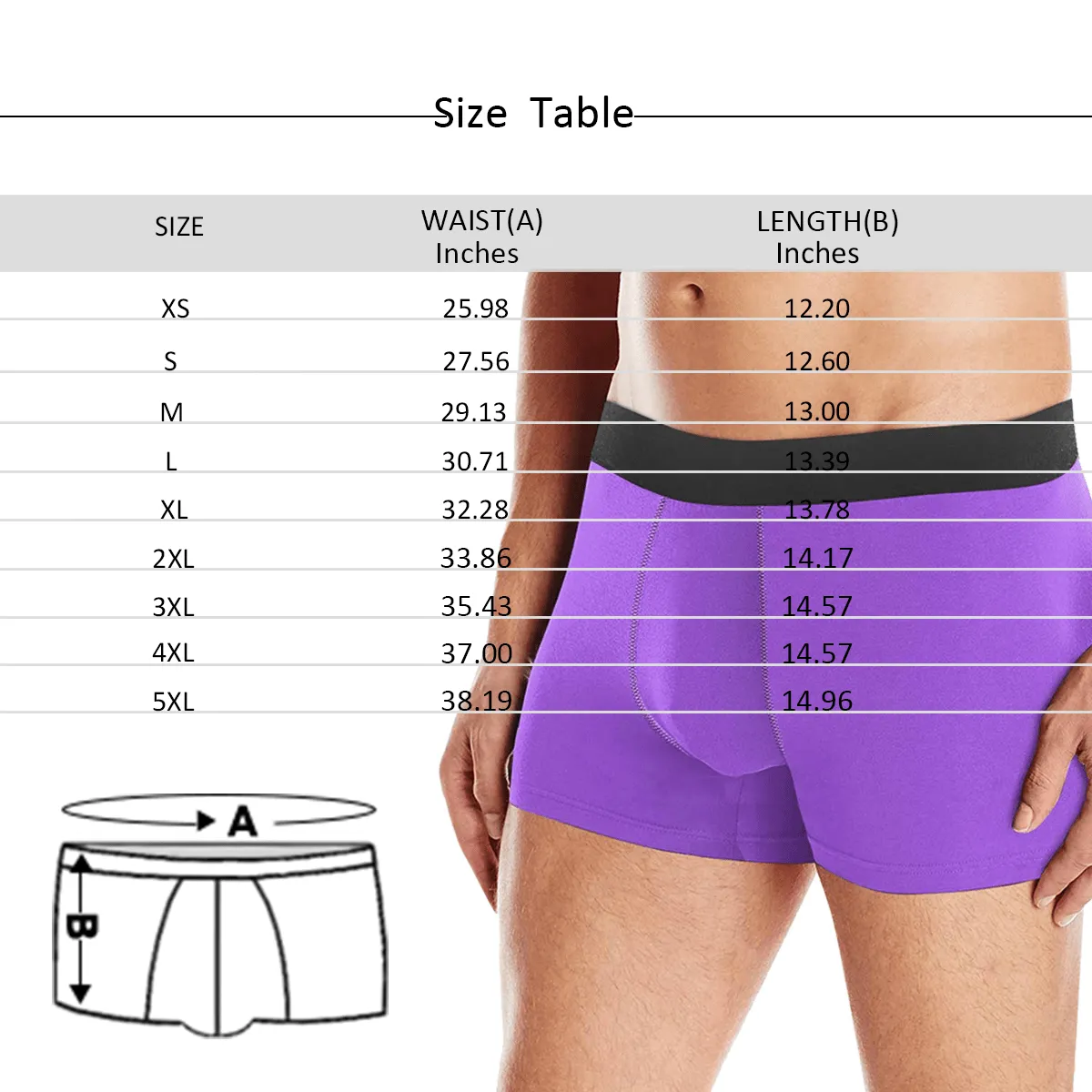 Personalized Men's Boxer Briefs Custom Face Mine Hug Underwear for Boyfriend Husband Men Best Gift for Him