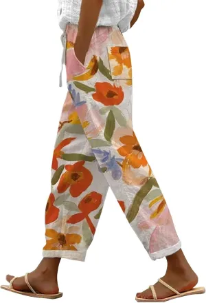 Petite Linen Pants for Women Sleeve Independence Day American Flag Print Family Print Pants Petite Linen Pants for