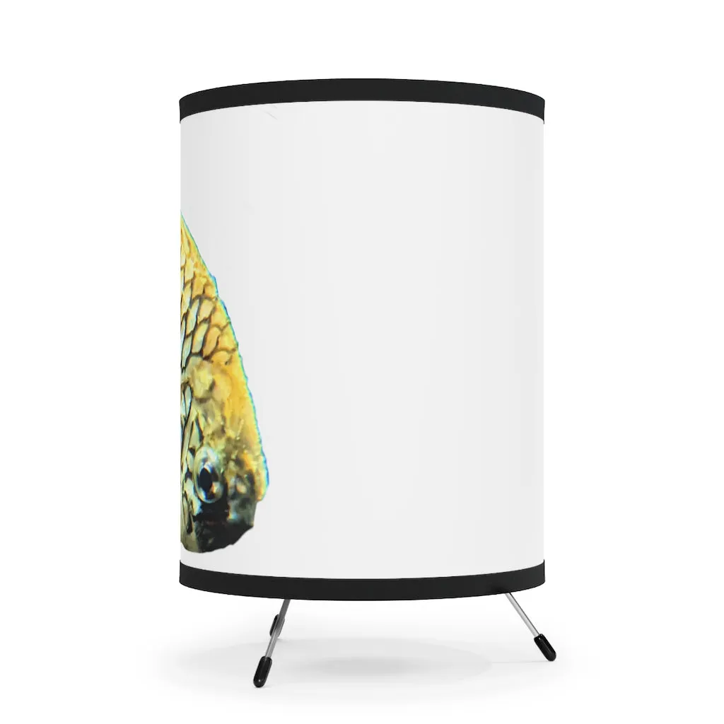 Pineapple Fish Tripod Lamp with High-Res Printed Shade, US/CA plug